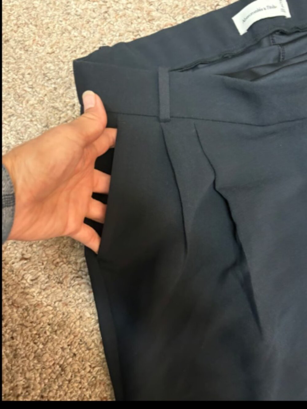 ABERCROMBIE & FITCH BLACK SLOANE WIDE LEG MATERNITY TROUSER PANTS NWT 4 s/27 w - Picture 7 of 10